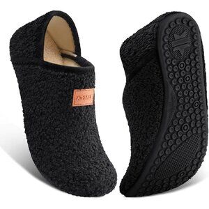 〽️Women's Black ATHMILE House Slippers Furry Barefoot Slipper Socks Indoor Shoes